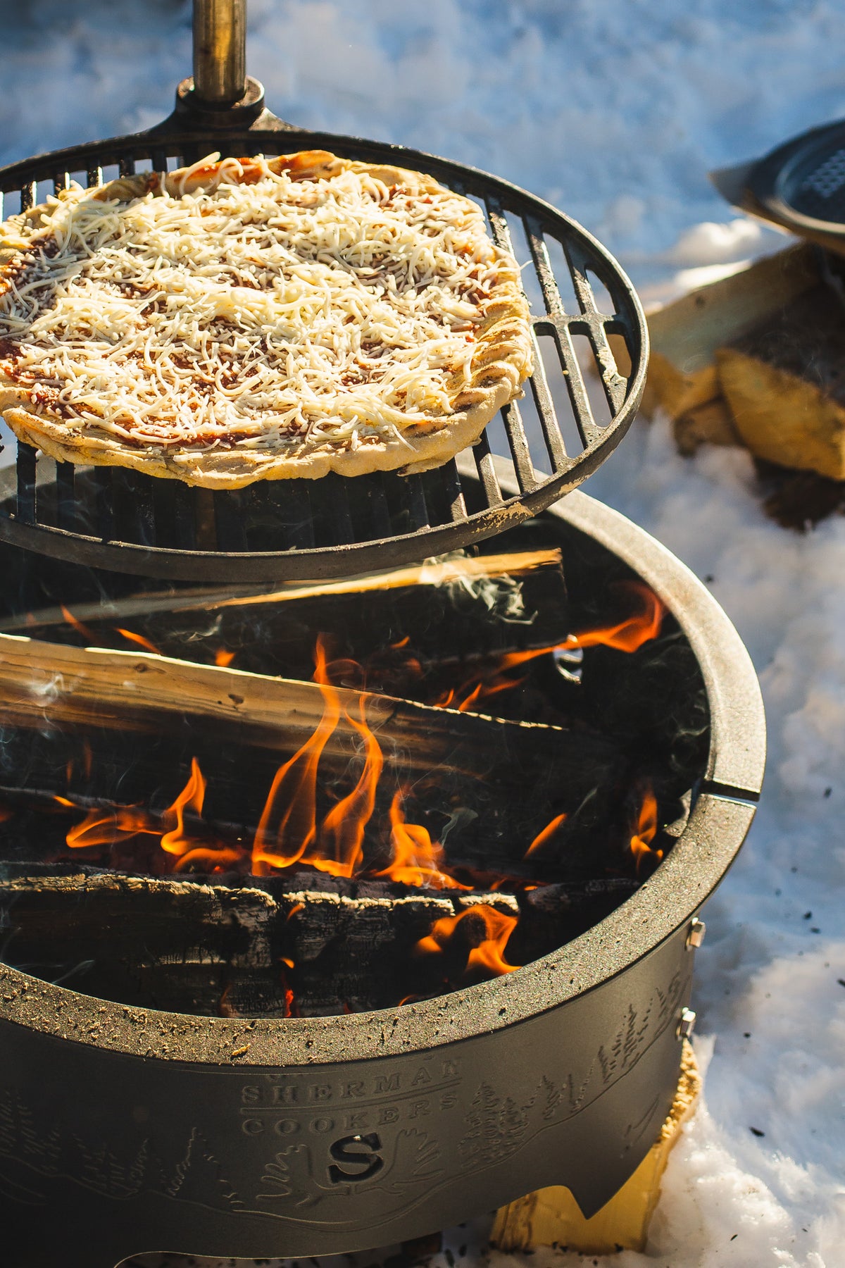 Over the Fire Cooking Fire Grilled Pizza Original Sherman Cookers